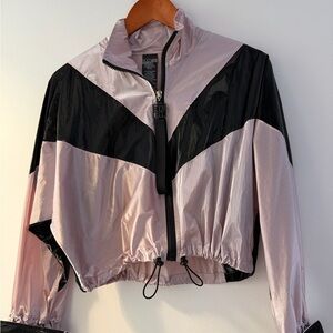 Chic Women's Bomber Jacket in Pink and Black